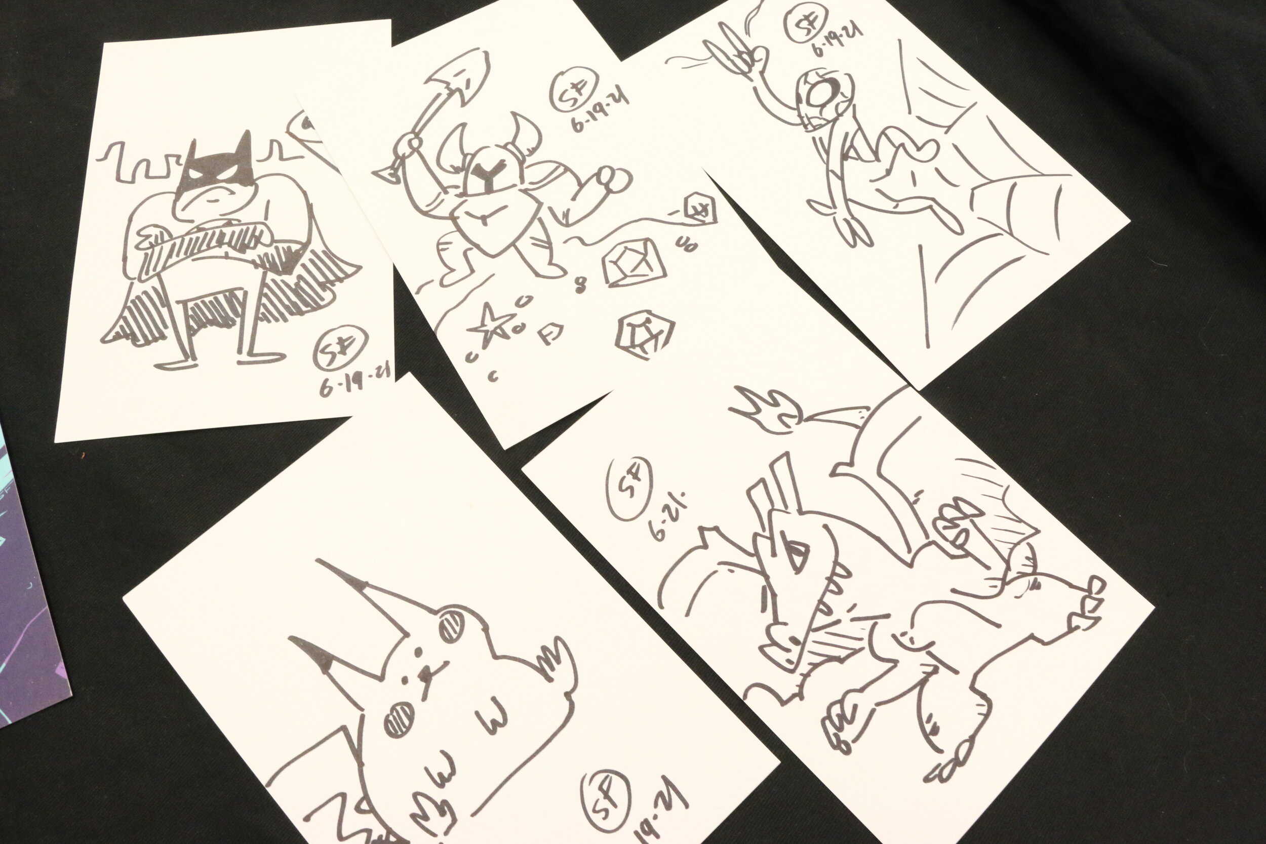  A sampling of the art Sean did during the day. 