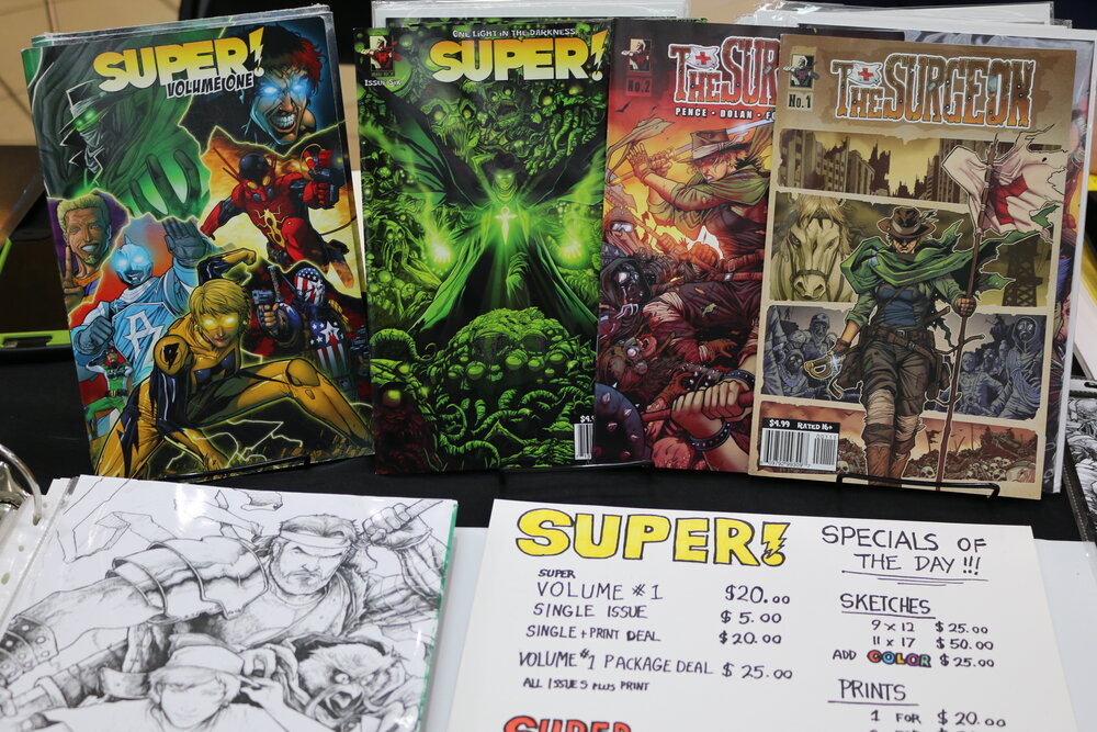  Some of Zack’s books for sale. 